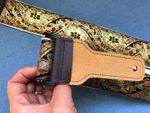 Handmade Gold Embroidered Guitar Strap for Acoustic Electric Bass Leather End
