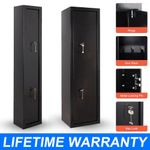 3/6 Gun Cabinet Grey Extra Wide And Deep BS7558/92 7 Lever Locks Police Approved