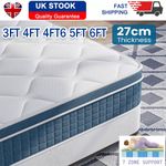 LUXURY ORTHOPAEDIC POCKET 4000 SPRUNG MATTRESS 3FT 4FT6 5FT KING SIZE