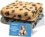 MAGNUS CREATIONS Reusable Puppy Pads 2 Pack Washable Absorbent Dog Pee Mats