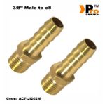 3/8'' BSP Brass Male to �8 Hose Connector for Air lines x2
