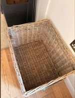 Wicker Storage Basket With Lid Large Handmade Rattan Organizer Home Decor