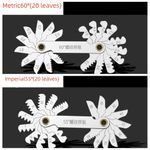 2 Pcs/Set Screw Gauge Pitch Gauge Thread Gauge Thread Measuring Gauge Measuring