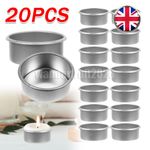 20Pcs Metal Candle holder cup Tea Light s Cups Tea Light s for Candle Making UK