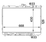 HART 611 872 Radiator, engine cooling for KIA