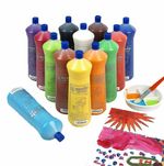 SCOLA ARTMIX 600ml BOTTLES READY MIX CRAFT POSTER PAINTS TEMPERA ALL COLOURS