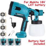 Electric Cordless Airless Paint Gun Sprayer Handheld Fence Wall DIY For Makita