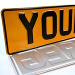 Metal Pressed Number Plates  REFLECTIVE x2 Aluminium Embossed Plates car shows