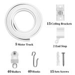 3.5M-5M PVC Bendable Flexible Curtain Track Bay/Straight Windows Ceiling Rail