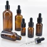 5ml-100ml Amber Glass Dropper Bottles Pipette Refillable Liquid Reagent Eye Drop