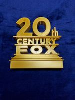 20th Century Fox Style Wall Art Movie Film Man Cave Birthday Arts HQ Gold