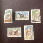 MAURITANIA 1963 ANIMALS PART SET OF 5 ANIMALS