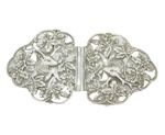 Edwardian Sterling Silver Stag & Oak Leaf Nurses Buckle Antique 1907 Birmingham