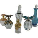 Six Collectable Glass Perfume Bottles Butterfly Dragonfly Designs Thomas Webb
