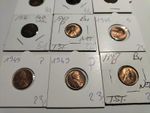 Lincoln cents ,1917 S,1936,1941 S,1945 S,1947 D (2),1949 (2)1952 S.,