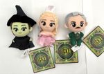SEGA Japan Wicked Vol. 1 Plush Toy Set ~ Elphaba Glinda Wizard ~ New w/ DEFECT