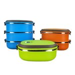 900ML-2700ML Leakproof Bento Box Rectangular Insulated Lunch Box for Kids Adult