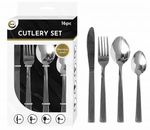 Stainless Steel Cutlery Sets Spoon Fork Dinner 16 Pcs Tableware Set 4 Persons UK