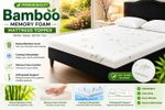 Bamboo Memory Foam Mattress Topper 4CM Thick Cooling Comfort Orthopedic Topper