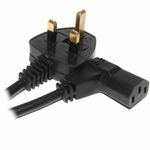 Right Angle Kettle Lead Cable Power UK Plug Cord IEC C13 3 Pin - 2M/ 3M/ 5M/ 10M