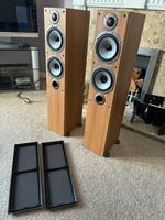 Monitor Audio Bronze BR5 floor standing speakers Light Brown Excellent Condition