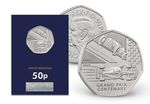2026 100th ANNIVERSARY OF THE BRITISH GRAND PRIX 50p BU  COIN PRE ORDER
