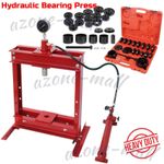 12 Ton Workshop Garage Hydraulic Shop Press + Guage & 23 Pcs Bearing Bush Driver