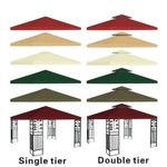 3x3M Garden Gazebo Top Cover Canopy Replacement Pavilion Roof 1 Tier 2 Tier NEW