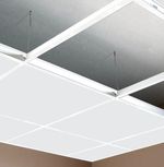 White Suspended Ceiling Tiles Hygienic Vinyl 595mm x 595 600 x 600 EasyClean 10x