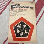 Wales v Australia Rugby League World Championship Programme 1975 Swansea
