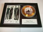TAKE THAT   SIGNED  DISC  FRAMED 7