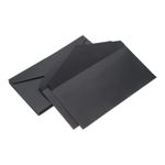 25 Packs Envelopes Vintage Aged Paper Black Envelopes Paper 8.7x4 Inch