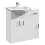 Bathroom Vanity Unit with Sink Basin Storage Cupboard Furniture Set 800mm
