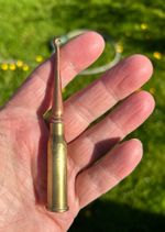 1916 WW1 Trench Art Brass & Copper Button Hook