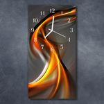 Tulup Glass Wall Clock Kitchen Clocks 30x60 cm Abstract Multicoloured