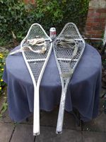 Vintage  Military Snowshoes Lightweight Metal Frame With Woven Webbing