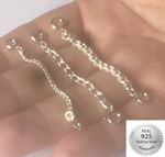 Sterling Silver Strong Curb Necklace Extender Safety Chain 1" to 6" inches
