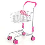 Kids Metal Shopping Cart Trolley Toy Kids Pretend Role Play Toy BiBi Doll