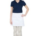 Waitress Waiter apron 2 Front Pockets basic half apron White bistro apron