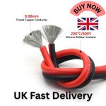 Flexible Soft Silicone Wire Cable 4/6/8/10/12/14/16/18/20/22 AWG Many Colours.