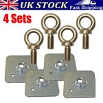 4X Motorsport Seat Belt Harness Eye Bolts + Backing Mounting Plates 7/16 Thread