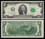 UNITED STATES: PW#545k 2 Dollar 2017a Dallas K Uncirculated Banknote.