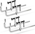 SHALL 4-PC Bar Clamps Set, 12-Inch Drop Forged Steel Bar Clamps, Max 450Lbs