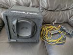 Alpine Swe-815 - 8" (20cm) Amplified 150w Enclosure Subwoofer Bass Remote