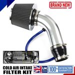 3 inch 76mm Car Cold Air Intake Filter Induction Pipe Kit Hose System Silver