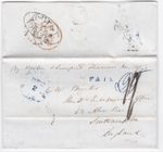 1843 TRANSATLANTIC NEW ORLEANS TO GB SCARCE OVAL AMERICA L THOMAS LEADER HARMAN
