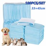 100PCS Puppy Training Trainer Train Pads Toilet Pee Wee Poo Dog Pet Cat Mats NEW