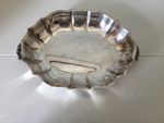 Brass Pin Dish etched Small Trinket Tray Floral Coaster