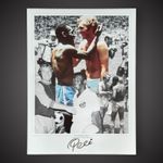 Pele & Moore Montage SALE Signed By Pele Photo Slightly Faded Signature £150