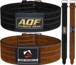 AQF Weight Lifting Nubuck Leather Belt 4” 10mm Powerlifting Back Support Gym